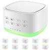 Magicteam White Noise Machine 10 Colors Lights and 25 Soothing Sounds Sleep Sound Machine with 5 Timers with Memory Feature Portable Sound Machine for Baby Adults. (White) view 1