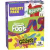 Fruit by the Foot Snacks Variety Pack - Fruit Roll-Ups, Gushers, Gluten Free Gummy Kids Snack, Good Source of Vitamin C, 16 Individually Wrapped Pouches, Perfect for On The Go, 10.2 oz Box view 1