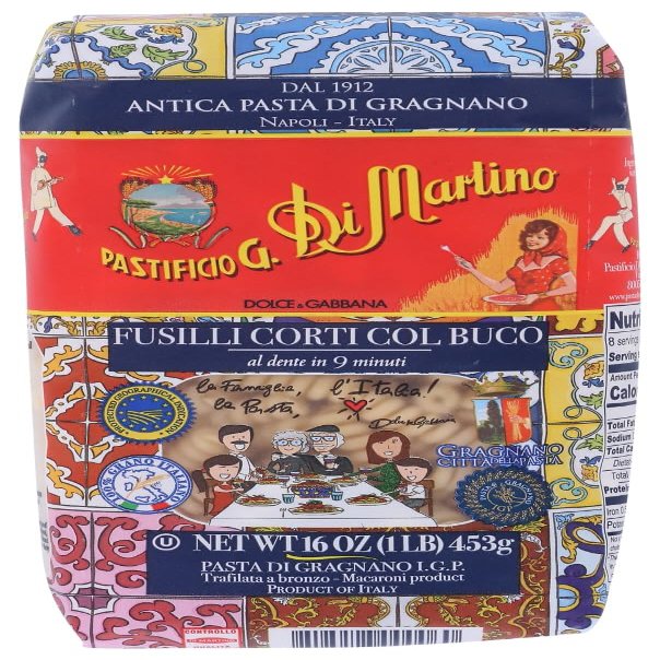 Di Martino Pasta Fusilli Corti Col Buco - 1 LB (Pack of 2)