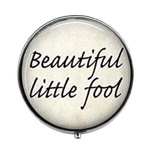 Beautiful Little Fool - Great Gatsby Quote Pill Box - Charm Pill Box - Glass Candy Box