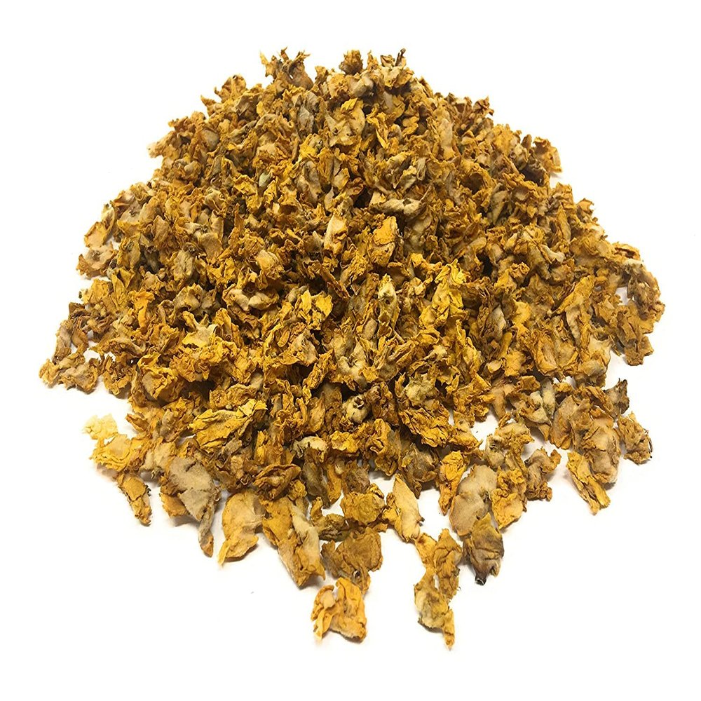 100% Dried Mullein Flowers (Verbascum thapsus) | Net Weight: 0.52oz / 15g | Soothing, slightly sweet tea with many benefits - Used for edible flower decorations on salads/toppings