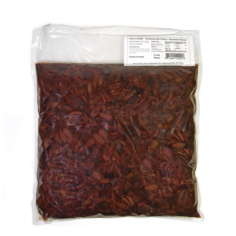 Byzantine KALAMATA SLICED OLIVES CLASSIC, 5 lb