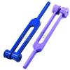 G.S Portable 2 Pcs Standard Musical Violin Tuning Fork Set 128hz 256hz (Purple and Blue) Best Quality view 1