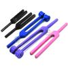 G.S Portable 5 Pcs Standard Musical Violin Tuning Fork Set 128hz 256hz 512hz 1024hz 2048hz (Purple, Pink, Black and Blue) Best Quality view 1