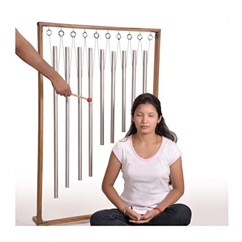 TFS Tuningforkshop Wooden Stand To Hold Up to 9 Pipes Tuned Pipes for sound healing (Only Stand)