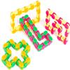 Fidget Sensory Kit 6 Piece Twisters Sensory Stimulation Twist to Focus Pack Including Genuine Tangle Jr Snake Cube Fidget Puzzle Snap N Click Wacky Track Fidgets Wooden Snake Fidget Puzzle view 4