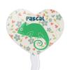 GRAPHICS & MORE Personalized Custom 1 Line Chameleon with Flowers Heart Love Cupcake Picks Toppers Decoration Set of 6 view 2