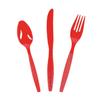 Fun Express - Red High Count Cutlery Set (210pc) - Party Supplies - Solid Tableware - Cutlery - 210 Pieces view 1