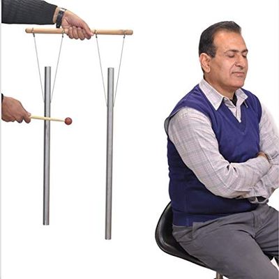 TFS Tuningforkshop 1 Pair Schumann Tuned Pipes with Hand Stand to give 7.83 Hz Frequency of Earth Nature Lightning for Sound Healing