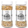 2 XL Bottles Everything Bagel Seasoning Blend 10 OZ each Bagel Allspice, Sesame Spice Shaker, Delicious Blend of Sea Salt and Spices Sesame Garlic Powder Onion Flakes, Multi Seasoning Shaker view 1