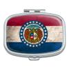 Rustic Missouri State Flag Distressed USA Rectangle Pill Case Trinket Gift Box view 1