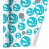GRAPHICS & MORE Personalized Custom 1 Line Baby Feet on Blue Shower Gift Wrap Wrapping Paper Roll view 1