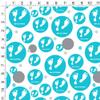GRAPHICS & MORE Personalized Custom 1 Line Baby Feet on Blue Shower Gift Wrap Wrapping Paper Roll view 2