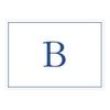 Caspari Navy Embossed Initials Boxed Note Cards in Letter B, 16 Cards & Envelopes view 1