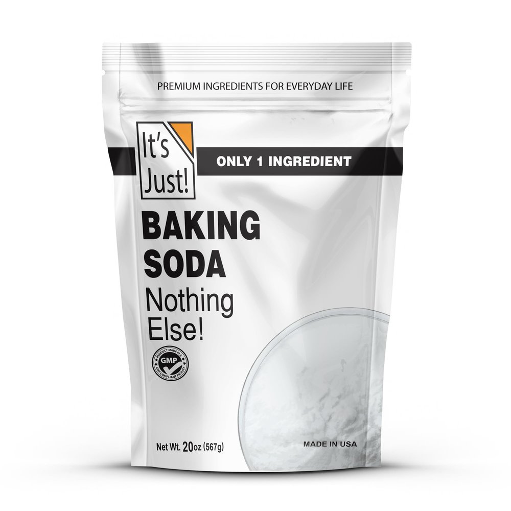 It's Just - Baking Soda, 100% Pure Sodium Bicarbonate, Food Grade, Non-GMO, Made in USA, Cooking, Baking (1.25 Pound)
