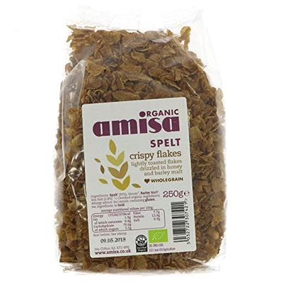 Amisa Spelt Crispy Flakes - Organic 250g (Pack of 6)