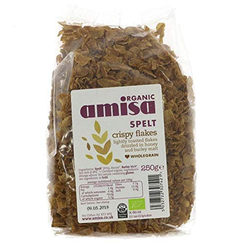 Amisa Spelt Crispy Flakes - Organic 250g (Pack of 6)