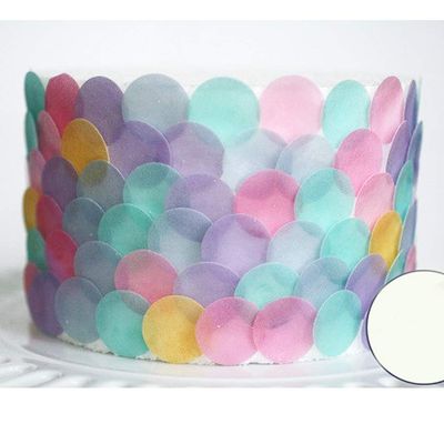 150pcs 1.5" Mermaid Edible Colorful Pre Cut Wafer Cupcake Toppers, Cake idea decoration,edible paper for cupcake decoration