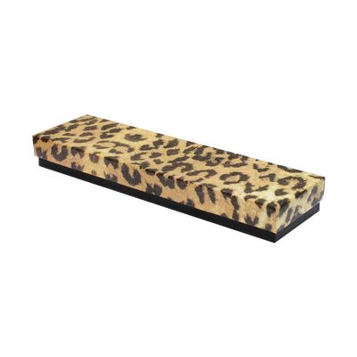DBM IMPORTS 8" x 2"x 1" Jewelry Gift Boxes Cotton Filled Batting Cardboard Box Leopard Print Set 100 PC