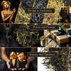 Crinkle Cut Paper Shred Filler Black & Gold for Gift Wrapping & Basket Filling - (1/2 LB) view 4