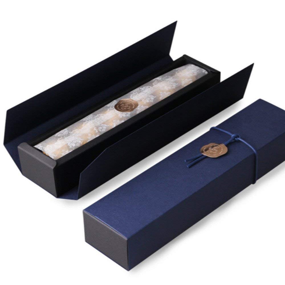 BBC Bakery 6 Cavity Chocolate Gift Packaging Box Wedding Party Paper Favor Boxes-Set of 10 (6 cavity blue)