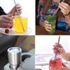 10PCS/Set Stainless Steel Straws, 8.5in Straight/Curved Reusable Replacement Metal Straws With Cleaning Brush For 20oz Tumblers - KKAAyueqin (colorful) view 3