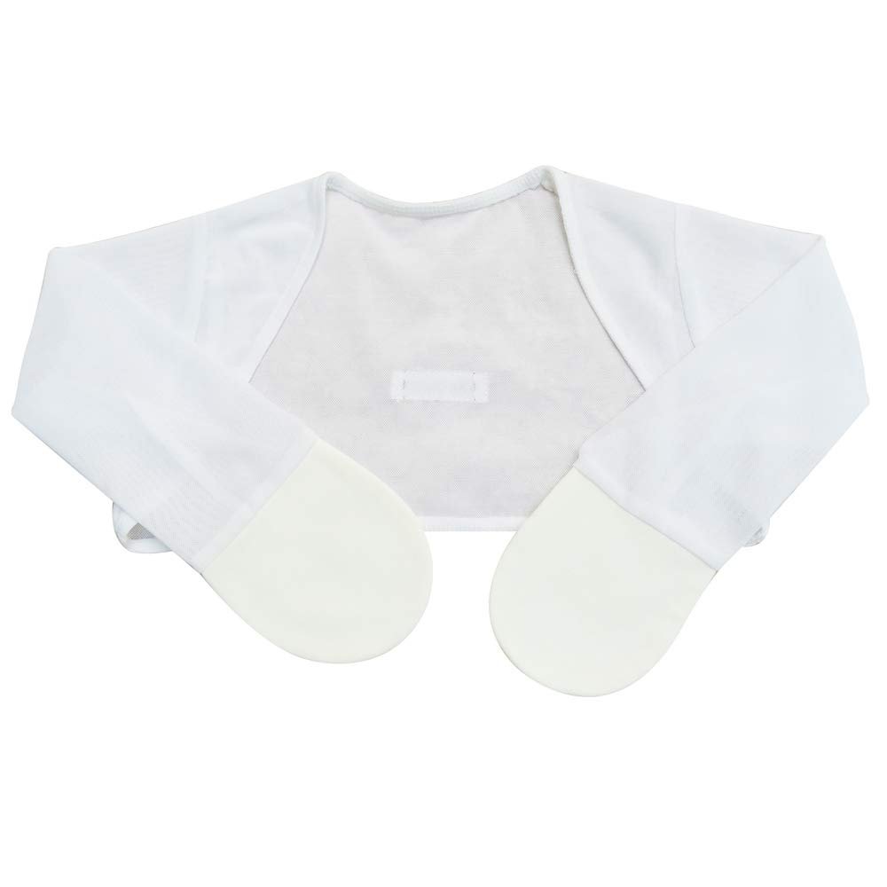 Edenswear Zinc-Infused Summer Mesh Mitten Sleeves for Kids with Eczema - Wet Wrap Therapy (White, 6 Months)