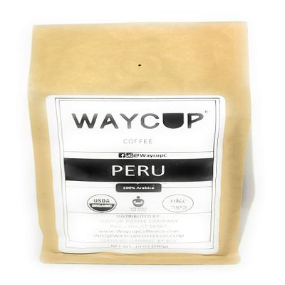 Waycup Organic Peru (Fairtrade) Kosher Coffee, Ground, 10 oz.