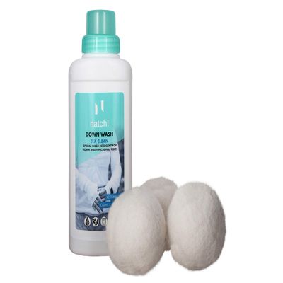 Natch Natch Down Wash Kit Athletic Outerwear Jackets, 500ml, Clear
