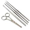 5Pcs Ear Wax Removal Kit Cleaner Ear Pick Curette Billeau Loop ENT Hair Remover Scissor view 1