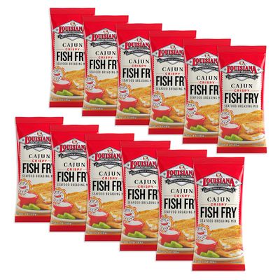 Louisiana Fish Fry, Cajun Fry, 10 oz (Pack of 12)