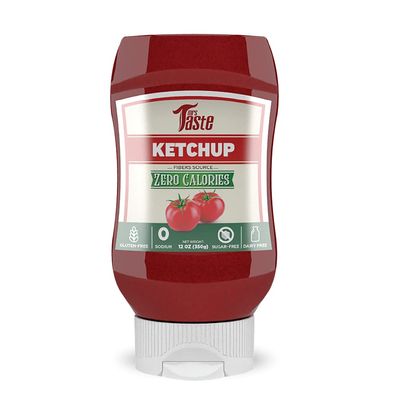 Mrs Taste Sugar Free Ketchup, Zero Calories, Zero Sodium, Zero Sugar, High Fiber, Keto Friendly, Paleo Friendly, Condiments and Sauces (12 oz, Ketchup)