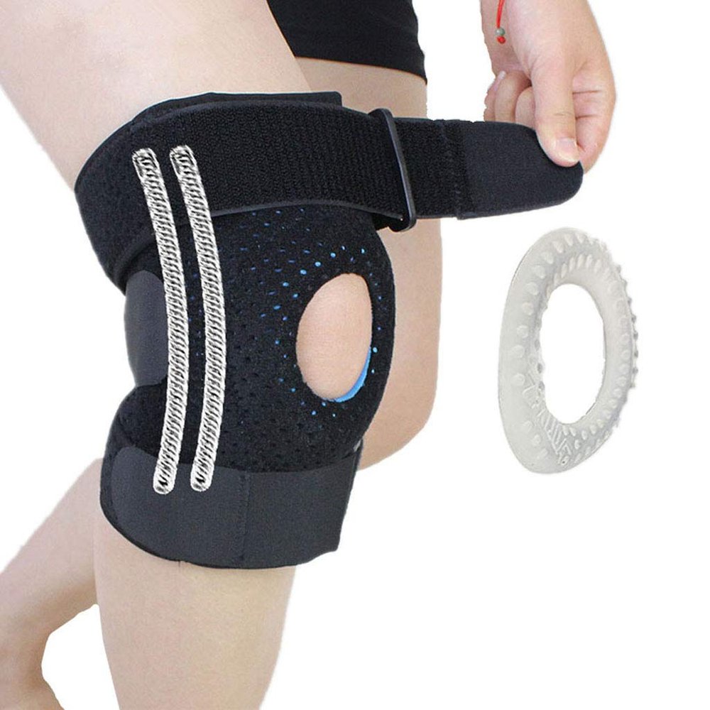 1Pair Meniscus Knee Pads Silica Gel Kneepads Hiking Running Basketball Knee Support Breathable Sports Knee Protector