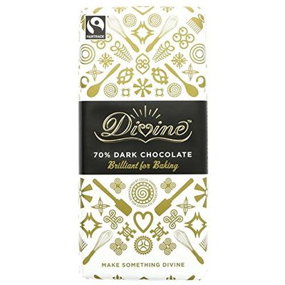 Divine 70% Dark Cooking Chocolate 200g (Pack of 10)