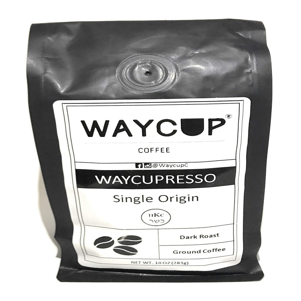 Waycup WaycuPresso (Espresso) Kosher Coffee, Ground, 10 oz.