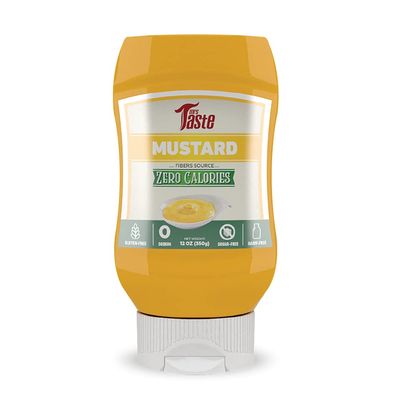 Mrs Taste Sugar Free Mustard, Zero Calories, Zero Sodium, Zero Sugar, High Fiber, Keto Friendly, Paleo Friendly, Condiments and Sauces (12 oz, Mustard)