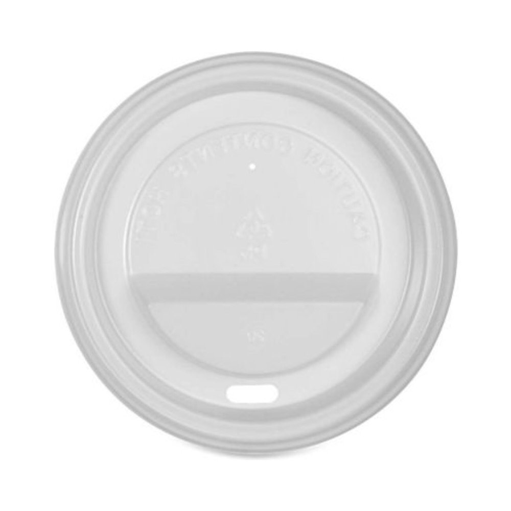 Genuine Joe Ripple Hot Cup Protective Lids, 10-16 Oz, White, Pack of 1000