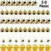 50 Pieces Bee Toothpicks Bulk Bee Cupcake Toppers Glitter Bee Cake Picks Decorations for Birthday Party Favors Supplies view 2