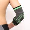 1Pair Elastic Bandage Tennis Elbow Support Protector Basketball Running Volleyball Compression Adjustable Elbow Pad Brace (Green, L) view 2