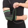 1Pair Elastic Bandage Tennis Elbow Support Protector Basketball Running Volleyball Compression Adjustable Elbow Pad Brace (Green, L) view 3