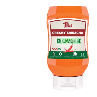 Mrs Taste Sugar Free Creamy Sriracha, Zero Calories, Zero Sodium, Zero Sugar, High Fiber, Keto Friendly, Paleo Friendly, Condiments and Sauces (8 oz, Creamy Sriracha)