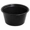 DART Conex Complements Polypropylene Portion Cups, 2 Oz, Black, 125 Cups Per Bag, Carton of 20 Bags view 1
