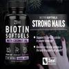 Zeal Naturals Biotin with Coconut Oil for Hair 10000mcg (180 Softgels) Supplement - Biotin Pills for Hair Skin and Nails Vitamins for Women Capsules for Men Hair Growth 6 mo Supply view 4