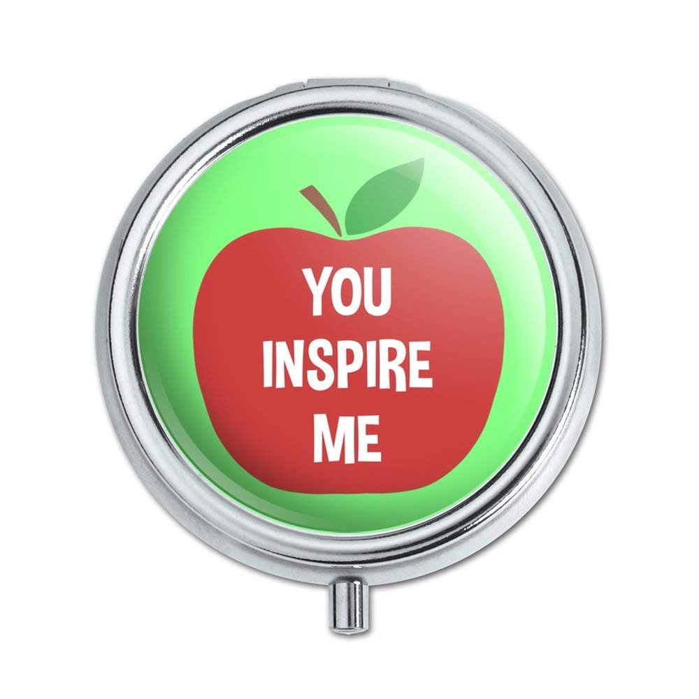You Inspire Me Teacher Apple Pill Case Trinket Gift Box