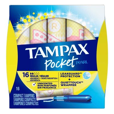 Proctor & Gamble Tampax Tampons 16 Count Pocket Unscented Regular (2 Pack)2