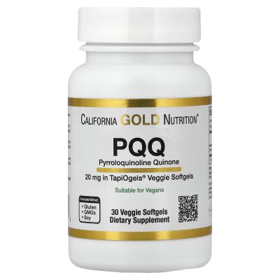 California Gold Nutrition PQQ, 20 mg, 30 Veggie Softgels