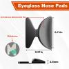 Eyeglass Nose Pads - SMARTTOP Stick on 2.5mm Silicone Anti Slip Adhesive Eyewear Nose Pads Cushions for Eyeglasses Sunglasses Spectacles - 12 Pairs(Black) view 2
