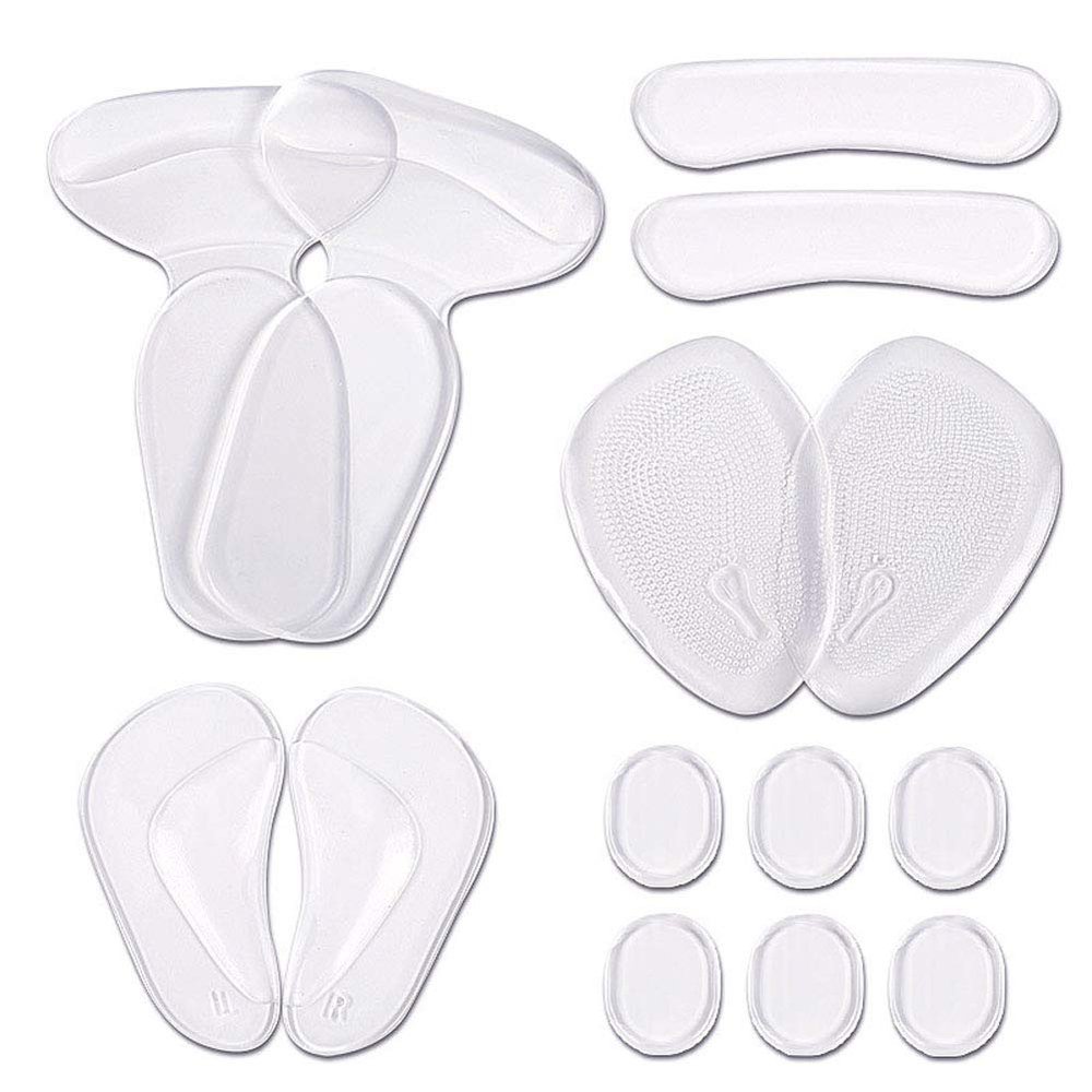 14 Pcs Shoe Inserts for Women Men Ball of Foot Pads for Foot Pain Relief Clear Back Heel Insoles Cushions High Heel Liners Insoles Shoes Pad Foot Protection Anti Slip Shoe Cushion