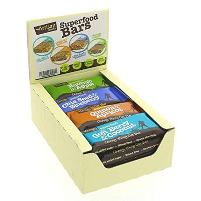 Artisan Snacks Chewy Fruity Oat Bars Mix Case 45g (Pack of 16)