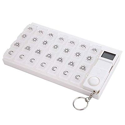 28 Day Pill Box with LCD Alarm/Timer
